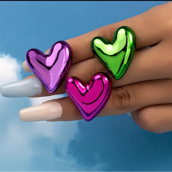 Pink Chrome Hearts Earrings - Picture 4 of 4